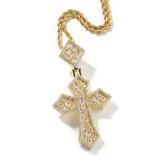 Sparkled Gem Necklace Sharp Edges (Gold)