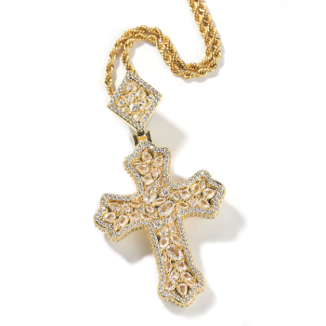 sparkled gem necklace (Gold)