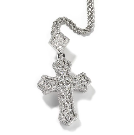sparkled gem necklace (silver)